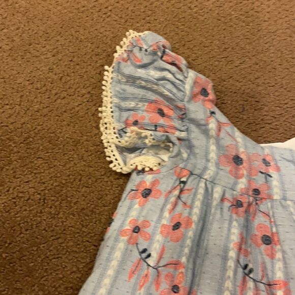 Ele Story Girls Blue Floral Lined Dress - Picture 3 of 7